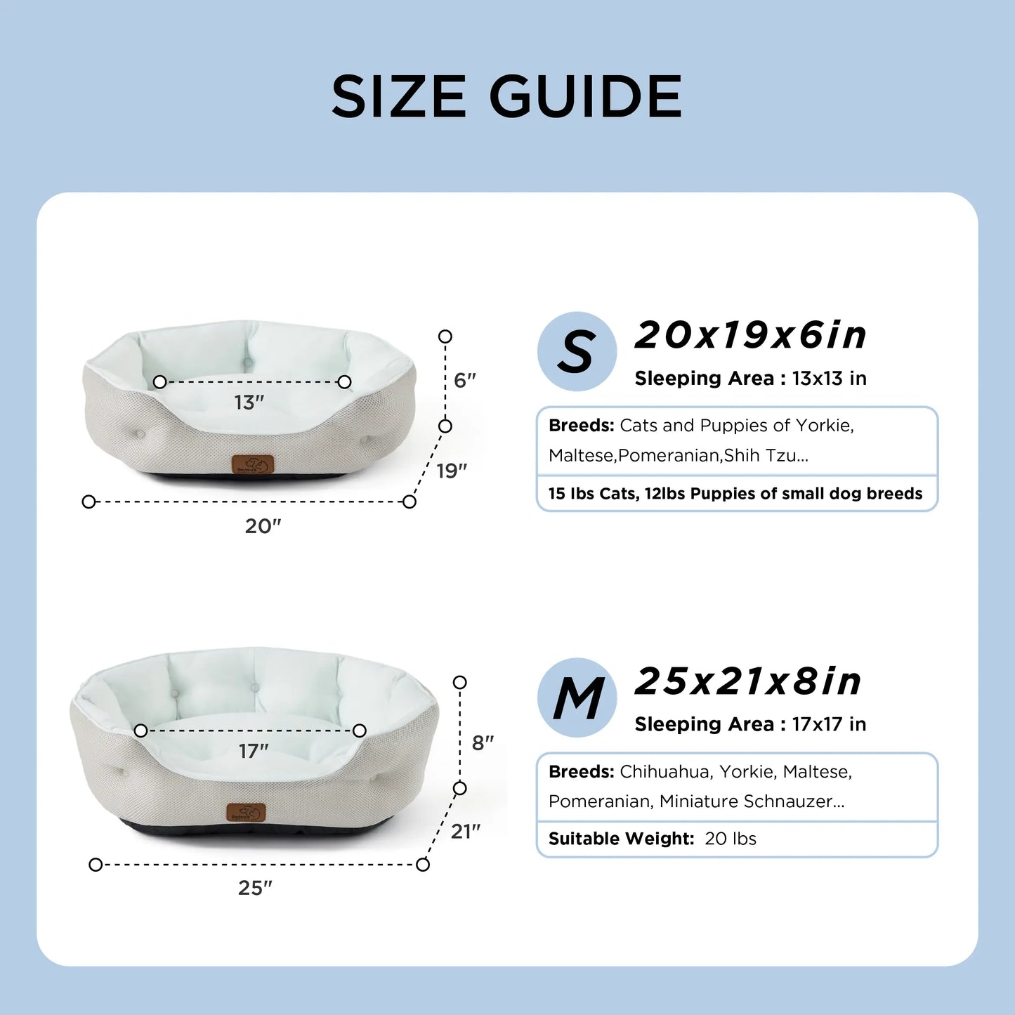 Bedsure Cooling Dog Beds for Small Dogs – Q-MAX>0.4 round Cat Beds for Indoor Cats, Washable Pet Bed for Puppy and Kitten with Slip-Resistant Bottom